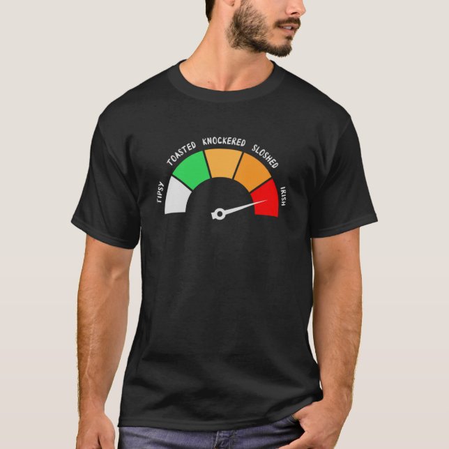 St Patrick's Day Tipsy Tosted and Slozed T Shirt (Framsida)