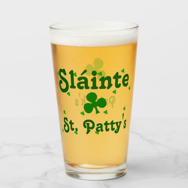 St.Patrick's day toast Cheer:Sláinte Glaskopp (Framsida fylld)