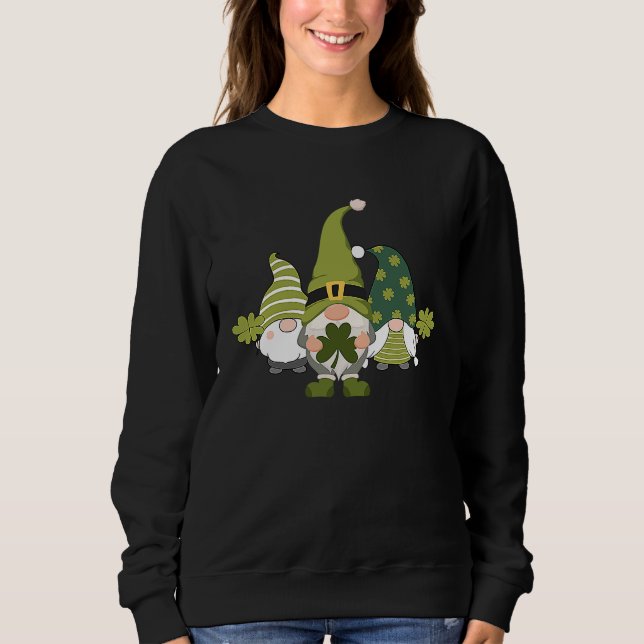 St Patrick's Day Tomtar  Gnome Tie Dye Irländsk Sh T Shirt (Framsida)