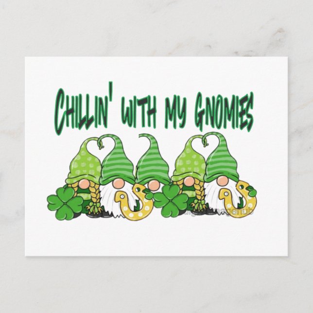 St. Patricks Day Tomtar Helg Vykort (Framsida)