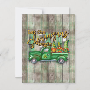 St. Patrick's Day Tomtar I Lastbilsskämt  Julkort