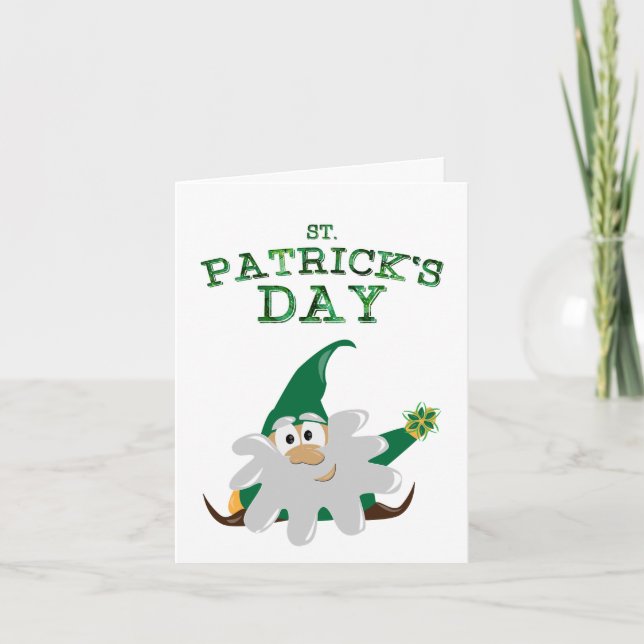 St. Patrick's Day Tomte Julkort Helgkort (Framsida)