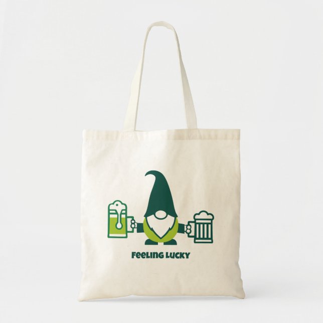St. Patrick's Day Tomte med Ölmugg Tygkasse (Framsidan)