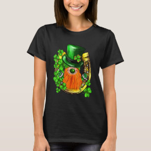 St. Patricks Day Tomte Shamrocks Hästsko Irländsk T Shirt