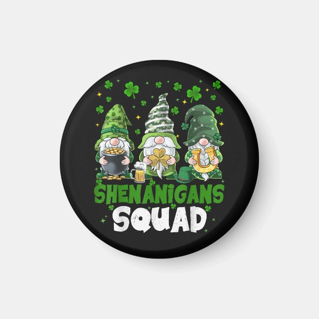 St Patricks Day Tomtegubbar Shenanigans Squad Sank Magnet (Framsidan)