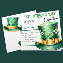 St patrick's day Top hat med Klöver judarna Party
