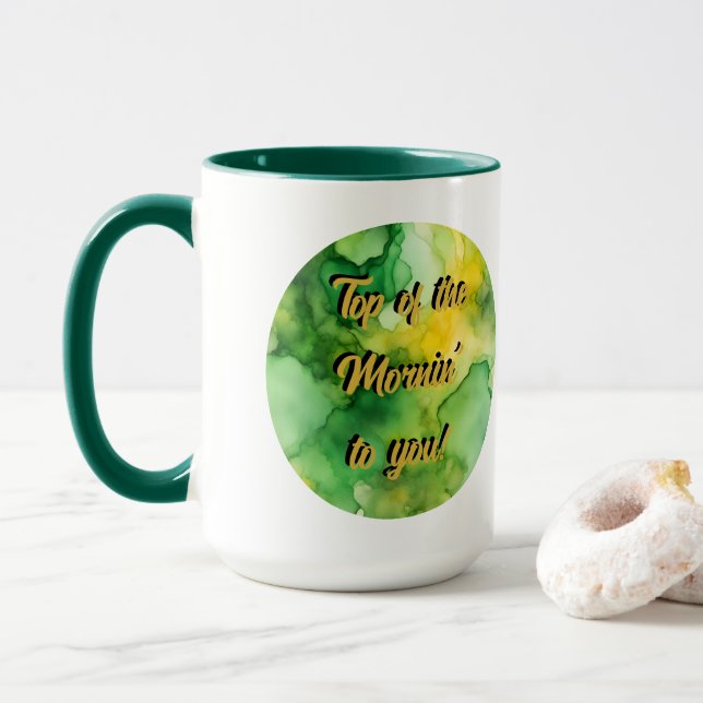 St. Patrick's Day Top of the Morning' Mugg (Med munk)