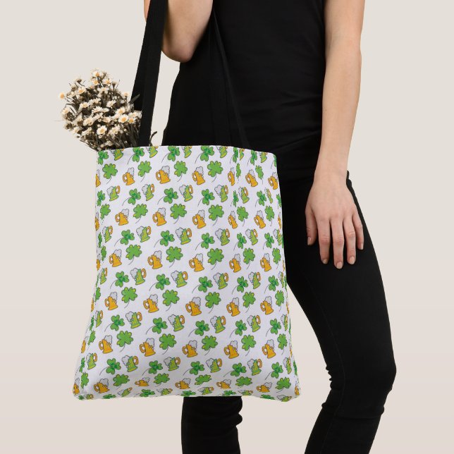 St. Patrick's Day Tote Bag Tygkasse (Närbild)