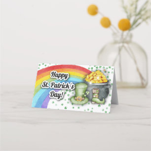 St patrick's day Treat Bag Topper, DIY Goodie Bag Placeringskort