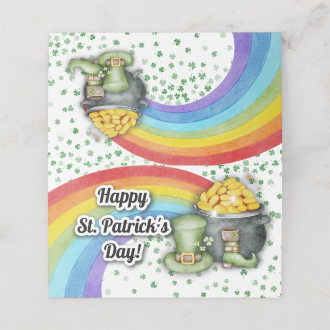 St patrick's day Treat Bag Topper, DIY Goodie Bag Placeringskort (Utvändigt utvikt)