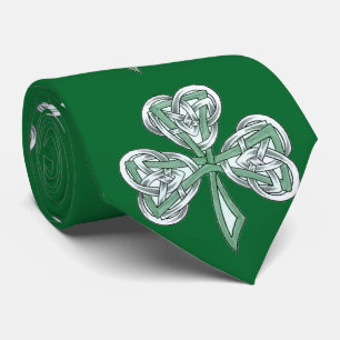 St. Patrick's Day Trinity Knot Shamrock Tie Slips