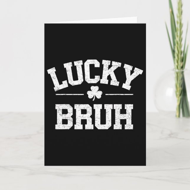 St Patricks Day-tröjor för barn Lucky Bruh pojkar  Kort (Framsida)