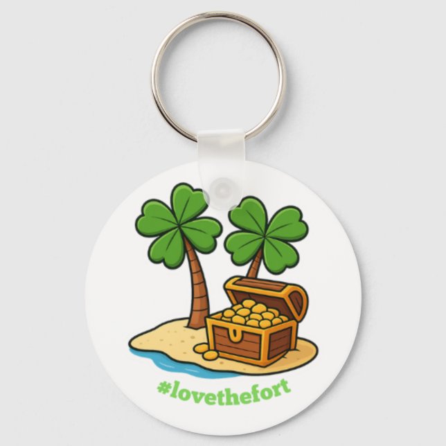 St. Patrick's Day Tropical Island Keychain Nyckelring (Framsida)