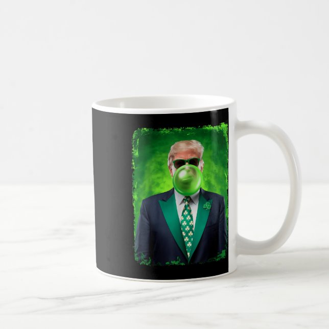 St patricks day Trump 47:e presidenten Blåning Kaffemugg (Höger)