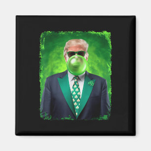 St patricks day Trump 47:e presidenten Blåning Magnet