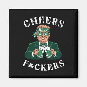 St Patricks Day Trump jublar Roligt Saint Pattys P Magnet