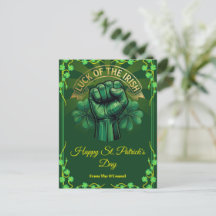 St. Patricks Day Tur för irländare Näve Shamrock