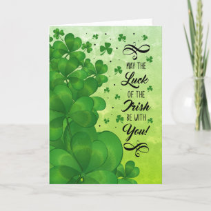 St. Patricks Day Tur Luck av de irländska klöver Helgkort