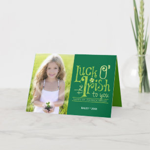 St. Patrick's Day Tur o the Irish Photo Card Helgkort