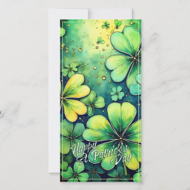 St. Patrick's Day Tur - Watercolor Shamrocks 🍀 ✨ (Framsida)