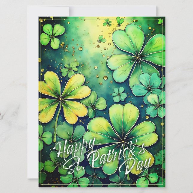 St. Patrick's Day Tur - Watercolor Shamrocks 🍀 ✨ (Framsida)
