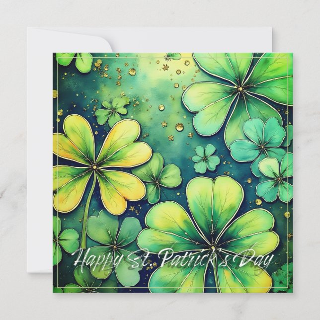St. Patrick's Day Tur - Watercolor Shamrocks 🍀 ✨ (Framsida)