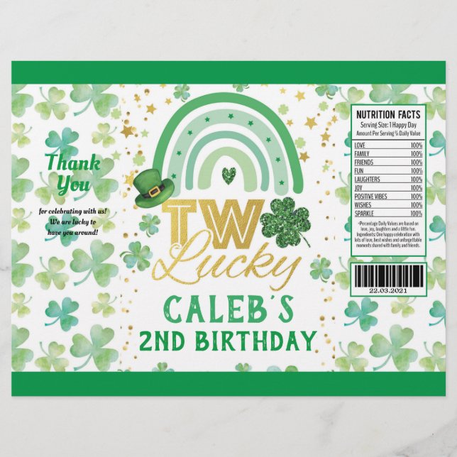 St patrick's day Two Lucky Chip Bag Wrapper Reklamblad (Framsidan)