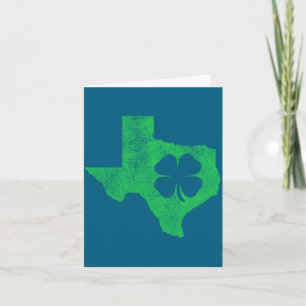 St. Patrick's Day Tx Texas Shamrock Grön Irländsk Kort