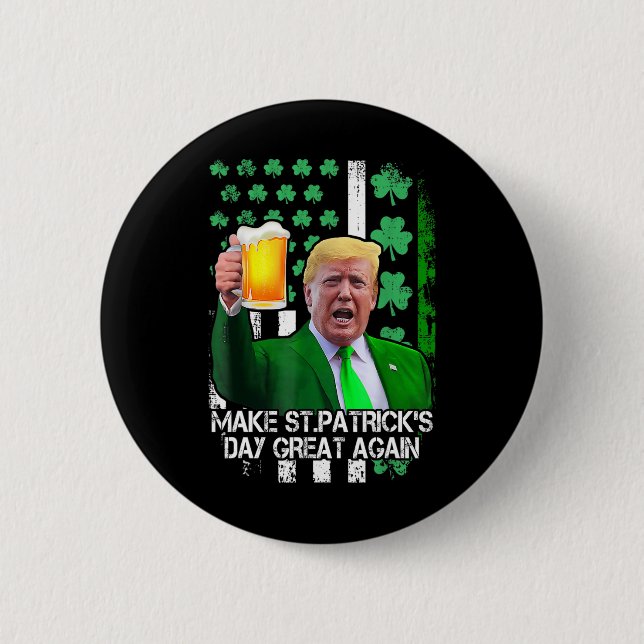 St patrick's day Underbar igen, roligt med USA Knapp (Framsida)