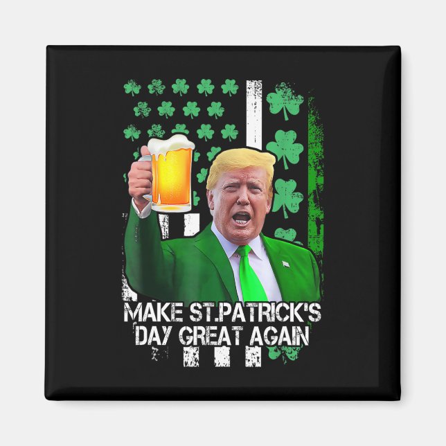 St patrick's day Underbar igen, roligt med USA Magnet (Framsidan)