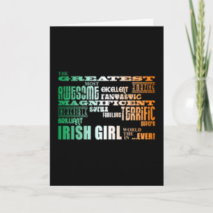 St patrick's day: Underbarare Irish Girl in World Kort