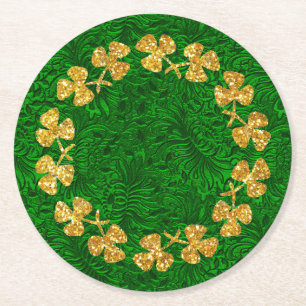 St patrick's day underlägg papper rund