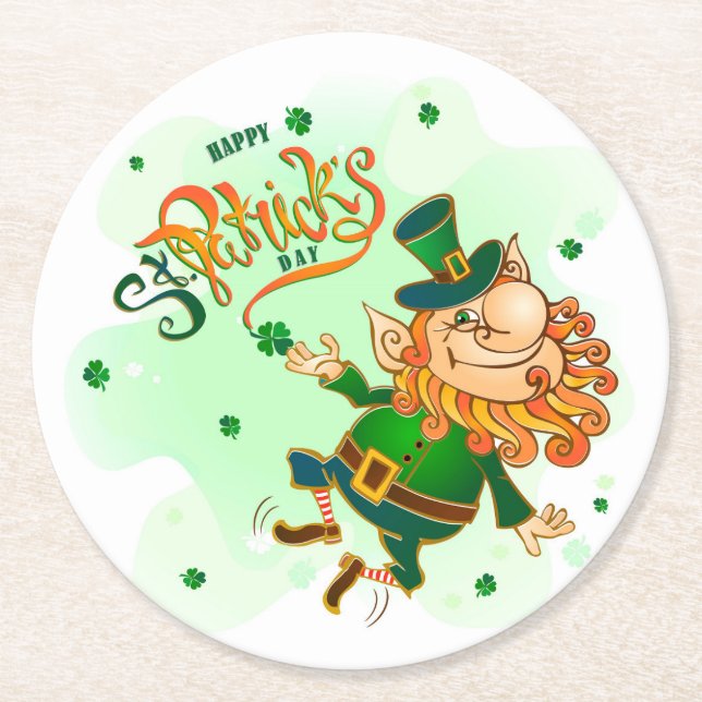 St Patrick's Day  Underlägg Papper Rund (Framsidan)