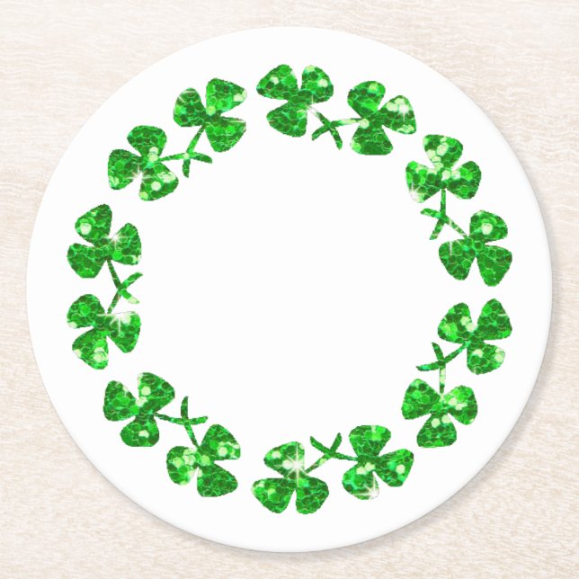 St patrick's day underlägg papper rund (Framsidan)