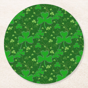 St patrick's day underlägg papper rund