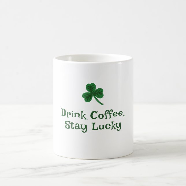 St. Patrick's Day, underlig text, Lucky Kaffemugg (Center)