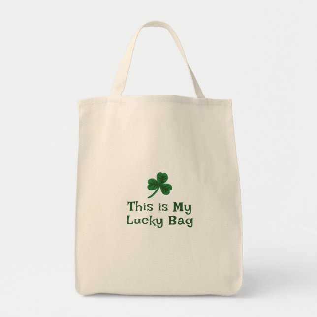 St. Patrick's Day, underlig text Lucky Tygkasse (Framsidan)