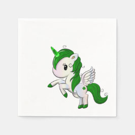 St. Patrick's Day Unicorn Pegasus Pappersservett