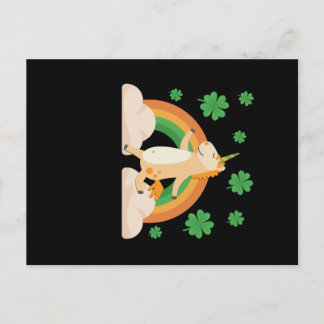 st patricks day Unicorn Vykort