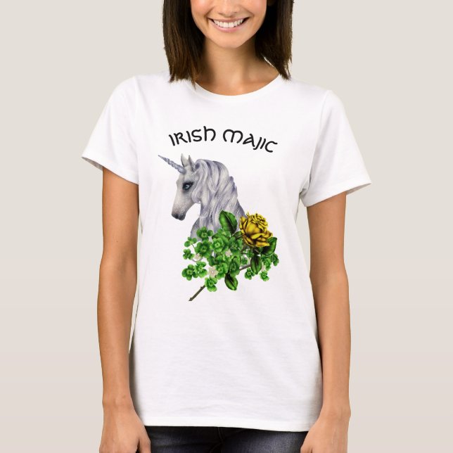 St. Patrick's Day Unicorn Women's t-Shirt (Framsida)