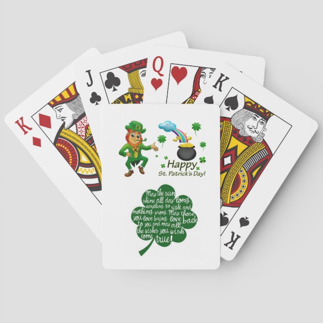 St. Patrick's Day, uppspelningskort Casinokort (Baksidan)
