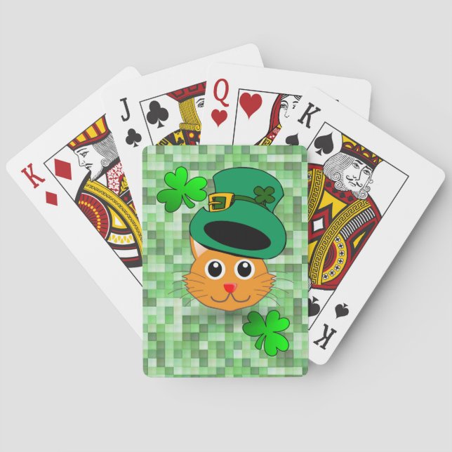 St. Patrick's Day, uppspelningskort, dekkatt Casinokort (Baksidan)