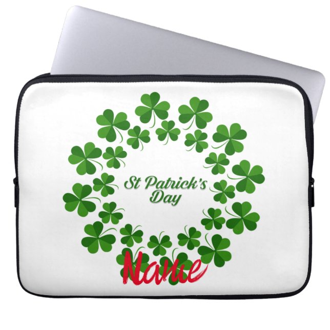 St patrick's day Utandningsluft_Trädning Laptop Fodral (Framsidan)