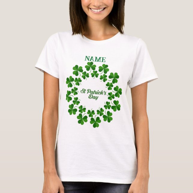 St patrick's day Utandningsluft_Trädning T Shirt (Framsida)