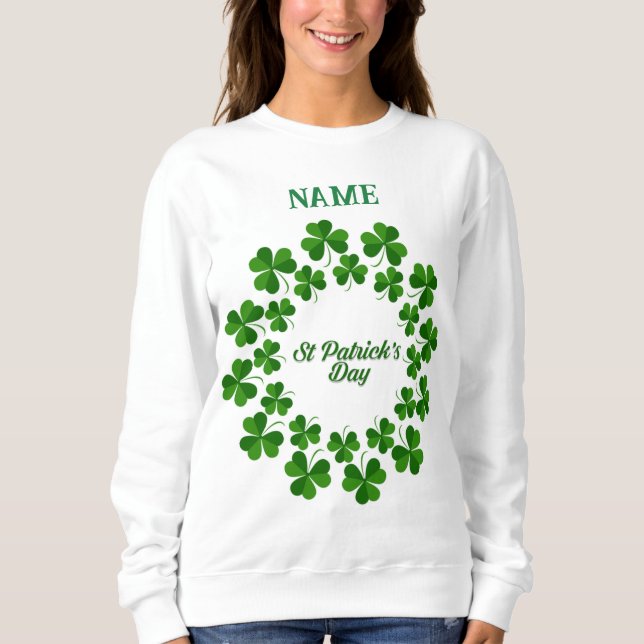 St patrick's day Utandningsluft_Trädning T Shirt (Framsida)
