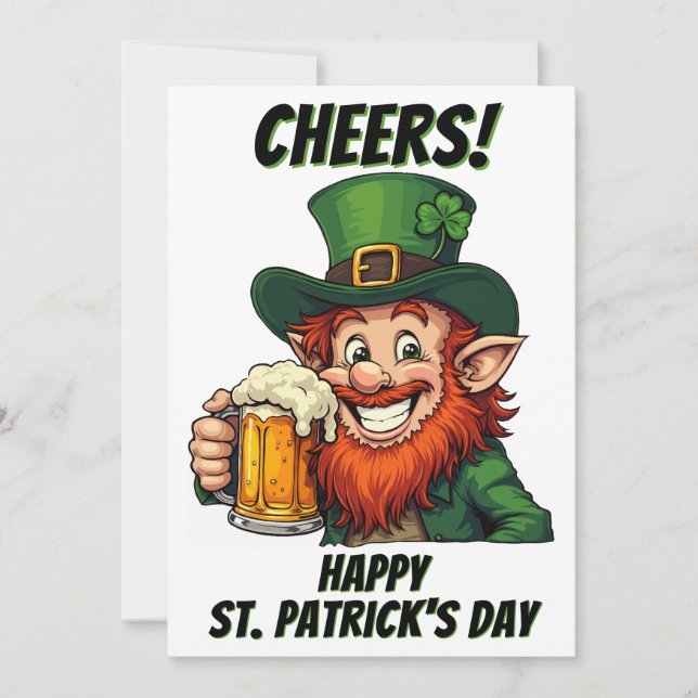 St. Patrick's Day välsignelse - SKÅL Julkort (Framsida)