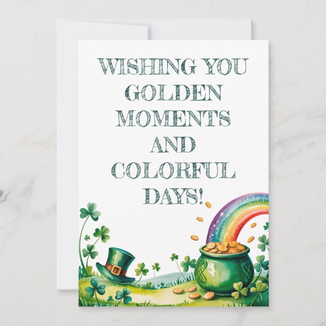 St. Patricks Day Vattenfärg Lycka Inbjudningar (Framsida)