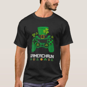 St patricks day Video Game Leprechaun Irish Gamer T Shirt