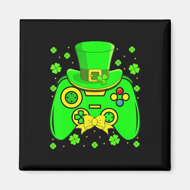 St patrick's day Video Game Shamrock Matching Mana Magnet (Framsidan)