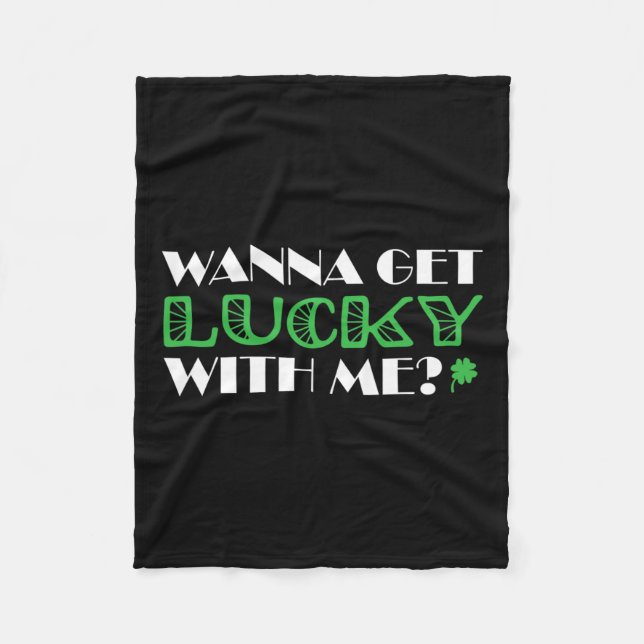 St. Patrick's Day vill få Lucky med mig Fleecefilt (Framsidan)